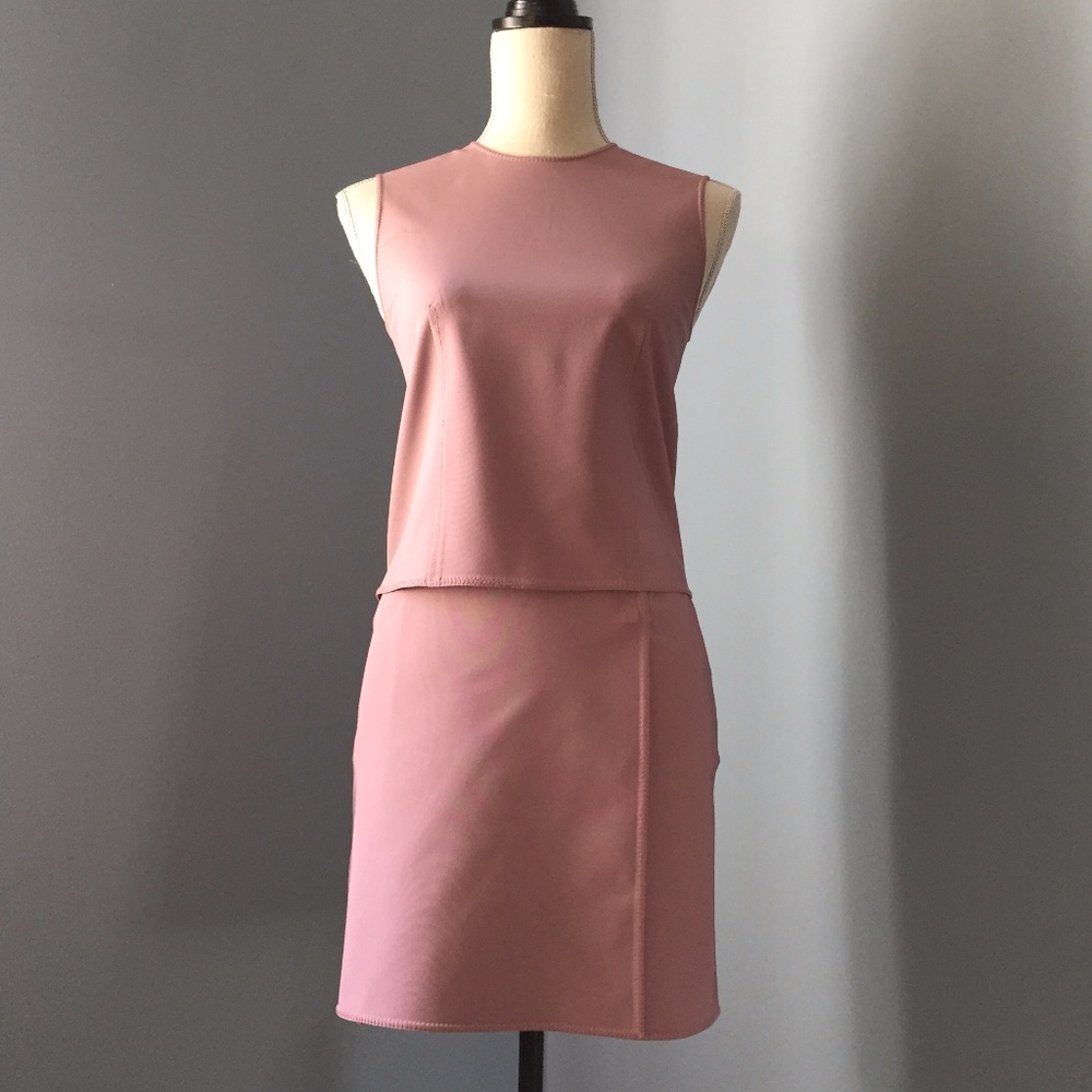 Prada 2-Piece Pink Sleeveless Top and Skirt Set